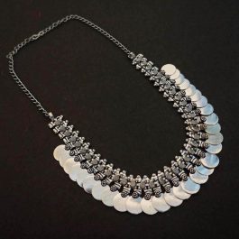 Oxidized Toned Coin Designed Necklace by Jewels of Nepal